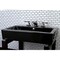 Kingston Brass NS4467BAL 8" Widespread Bathroom Faucet, Black Stainless Steel/ Chrome NS4467BAL - alternate 4